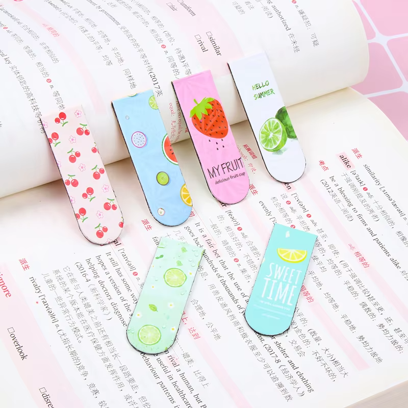 Cartoon Magnetic Bookmarks Set of 6
