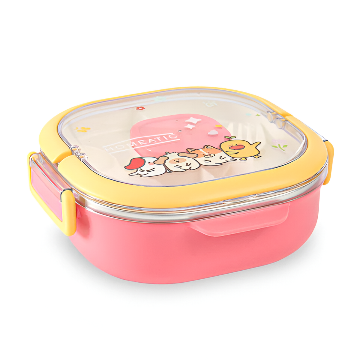 Cute Animal Lunch Box 🥗 | 700ml Stainless Steel Delight!
