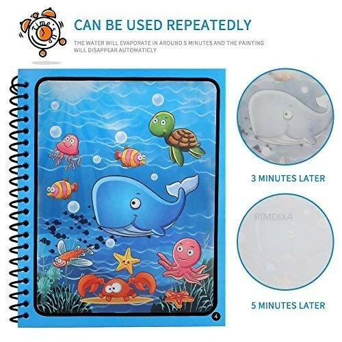 Magic Water Quick Dry Coloring Book (Random Colors)