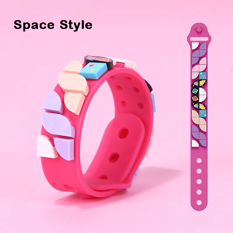 DIY Dots Blocks Silicone Wrist Band