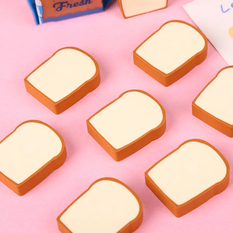 Toast Bread Eraser Pack of 4 Pcs 🍞
