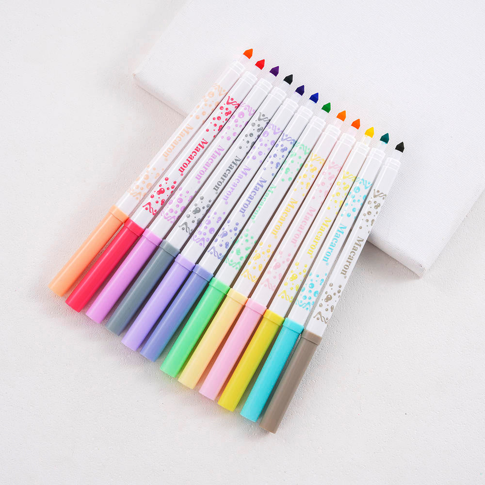 Macaron Pastel Markers | Smooth, Soft & Stylish – Set of 12
