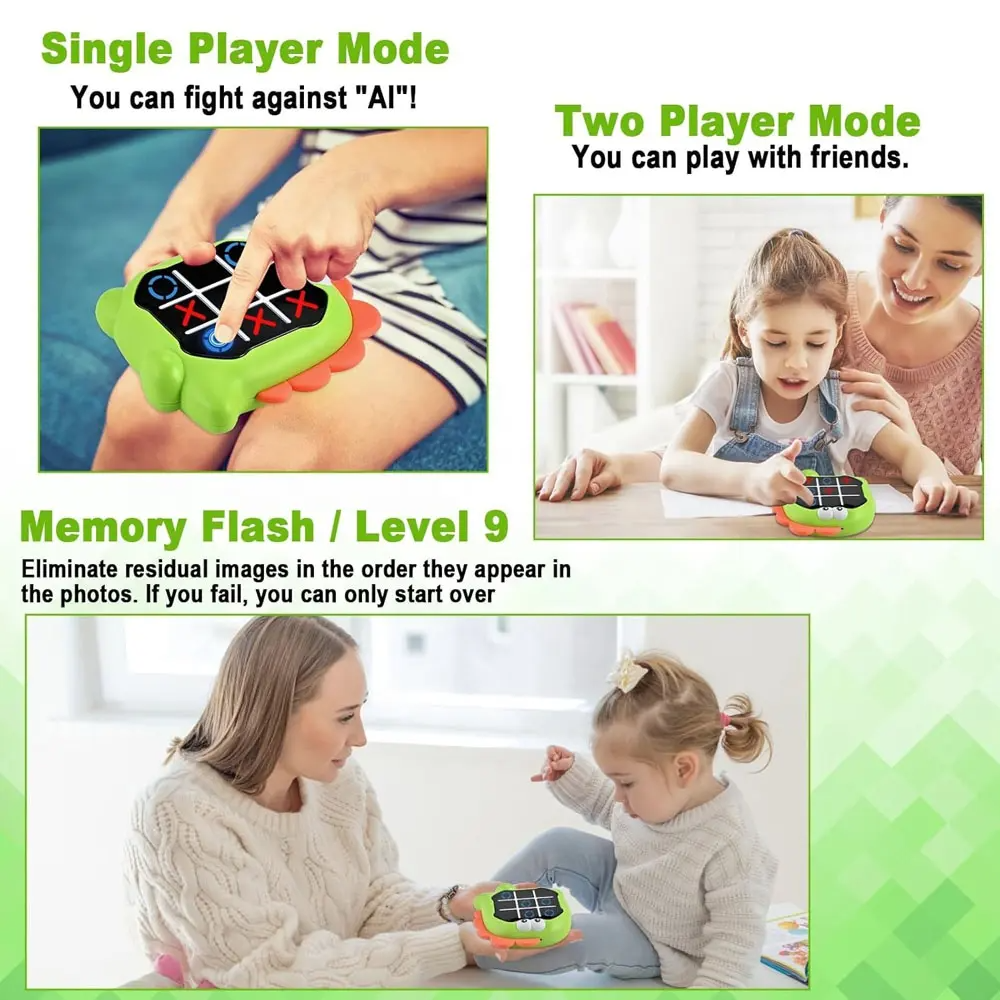 2-in-1 Tic Tac Toe Portable Game - Play Anytime, Anywhere!