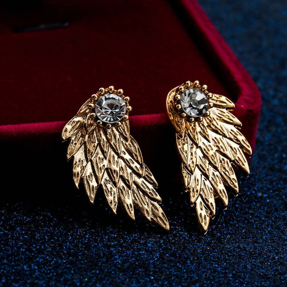 Trendy Multicolor Plain Angle Wings Dangle Earrings (Set of 3)