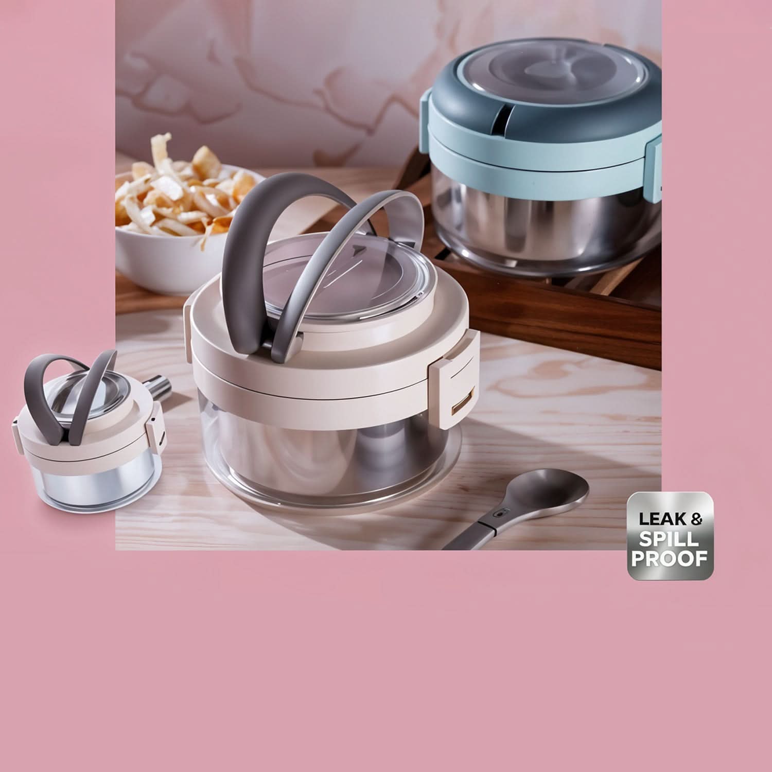 400ml Stainless Steel Lunch Box by Ganesh Tiara Insulated & Leakproof