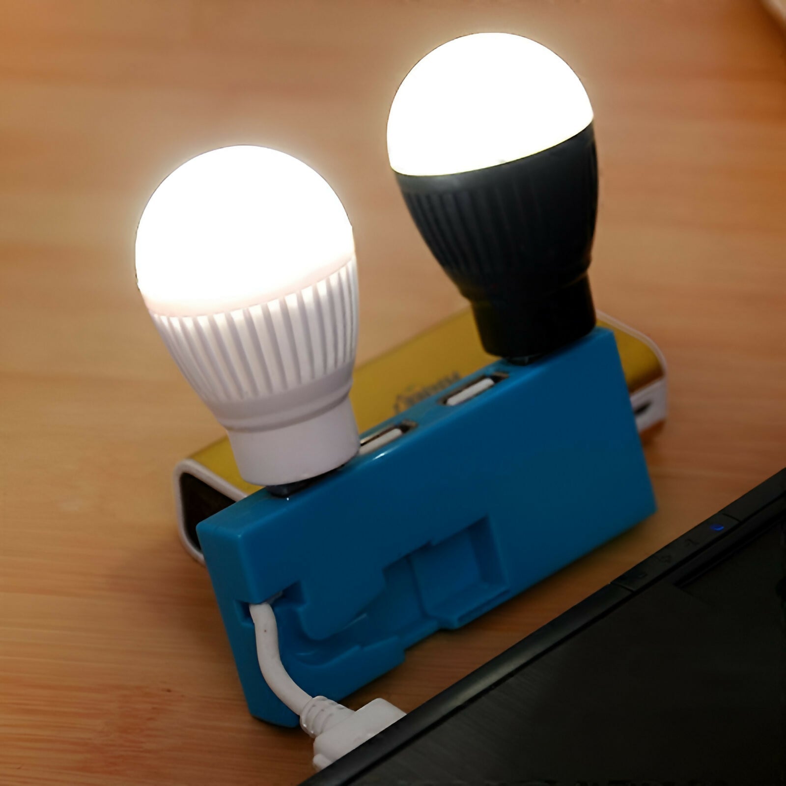 2 Pieces USB LED Light Bulbs Portable, Energy-Efficient & Versatile Lighting Solution (Random color)