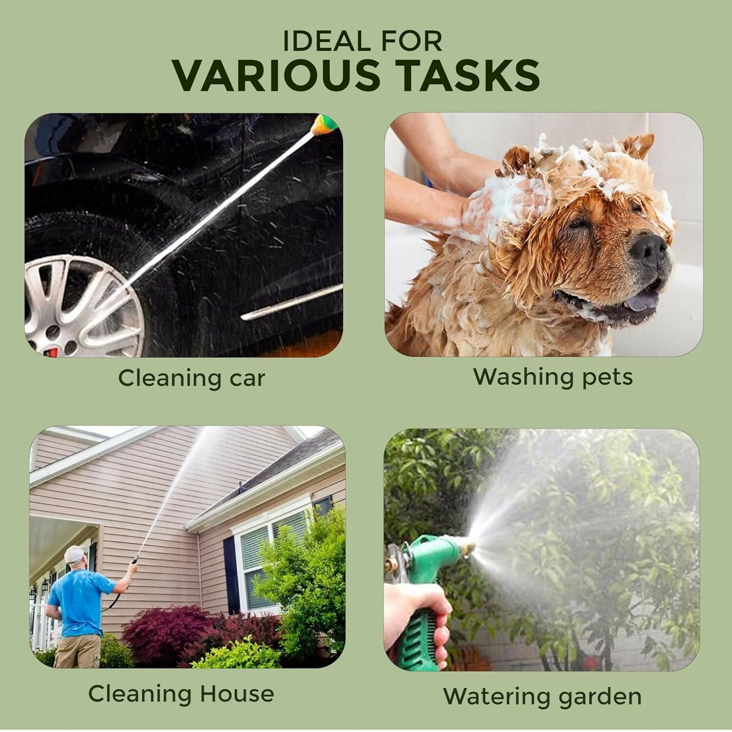Multi-Function High Pressure Water Spray Hose Gun for Car Washing, Gardening, and Cleaning