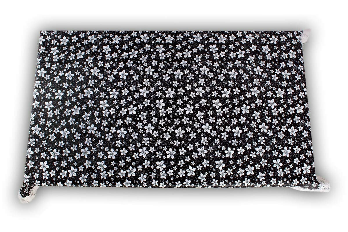 Stylish Black Mini Embroidered Table Covers– Small & Large (40x60 & 60x90) Inches