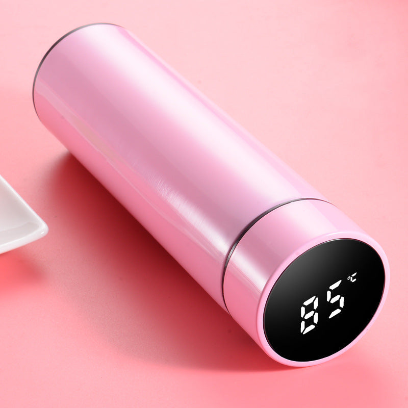 LED Temperature Display Vacuum Insulated Multicolor Water Bottle