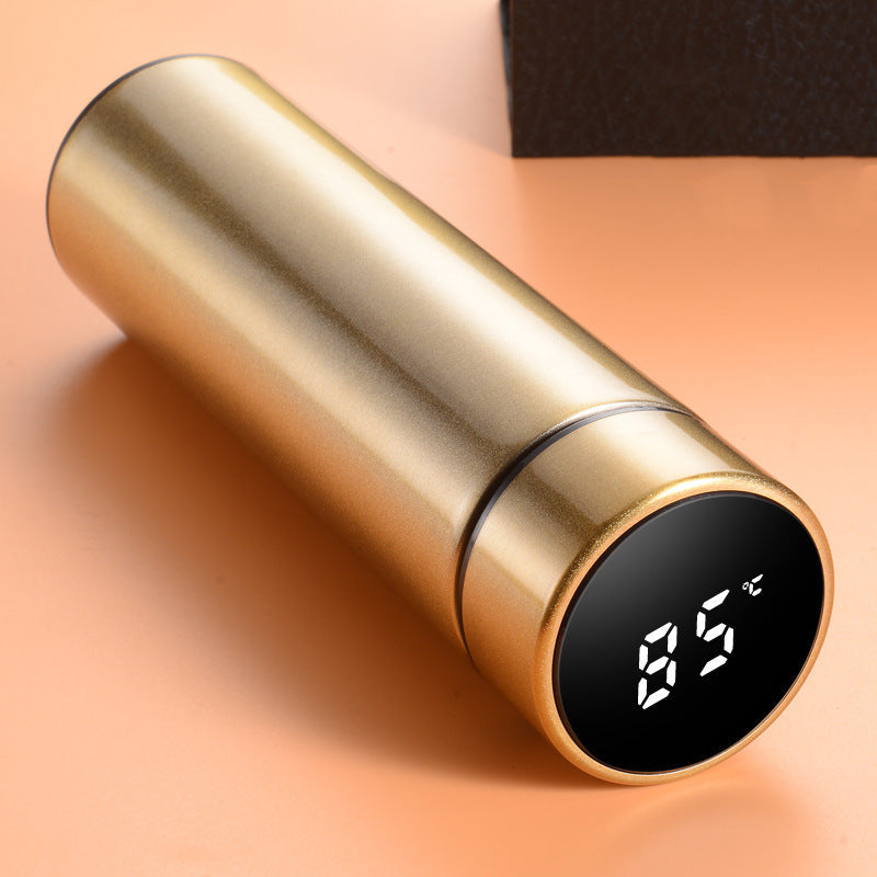 LED Temperature Display Vacuum Insulated Multicolor Water Bottle