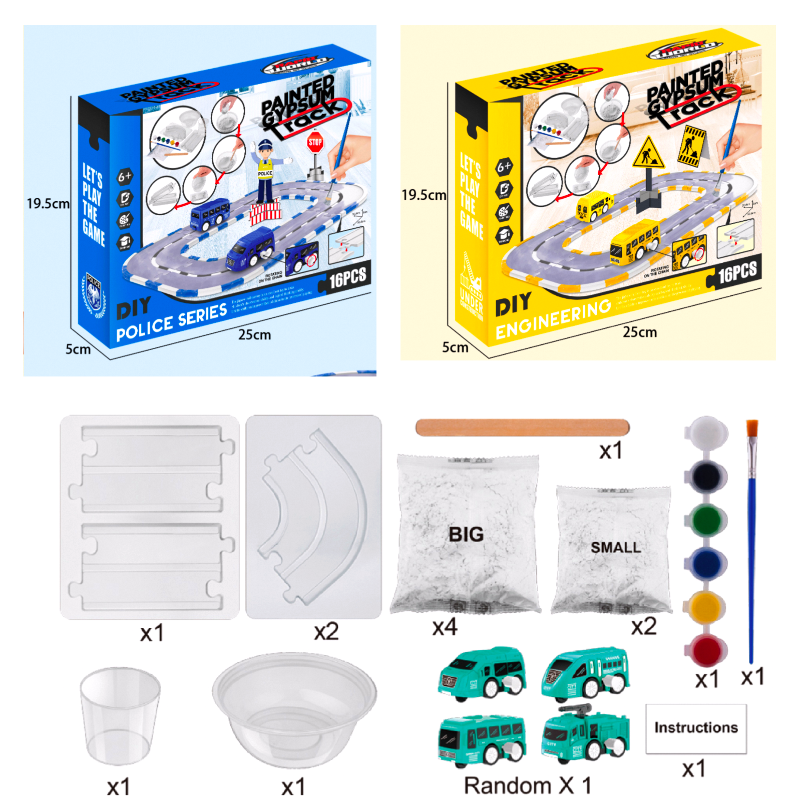 DIY Painted Gypsum Track | Creative Plaster Set