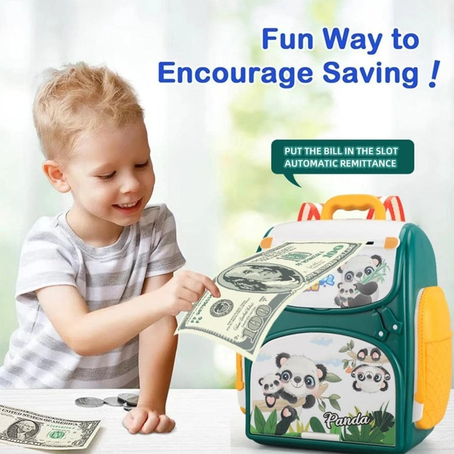 Electric Panda School Bag Piggy Bank/Money Box