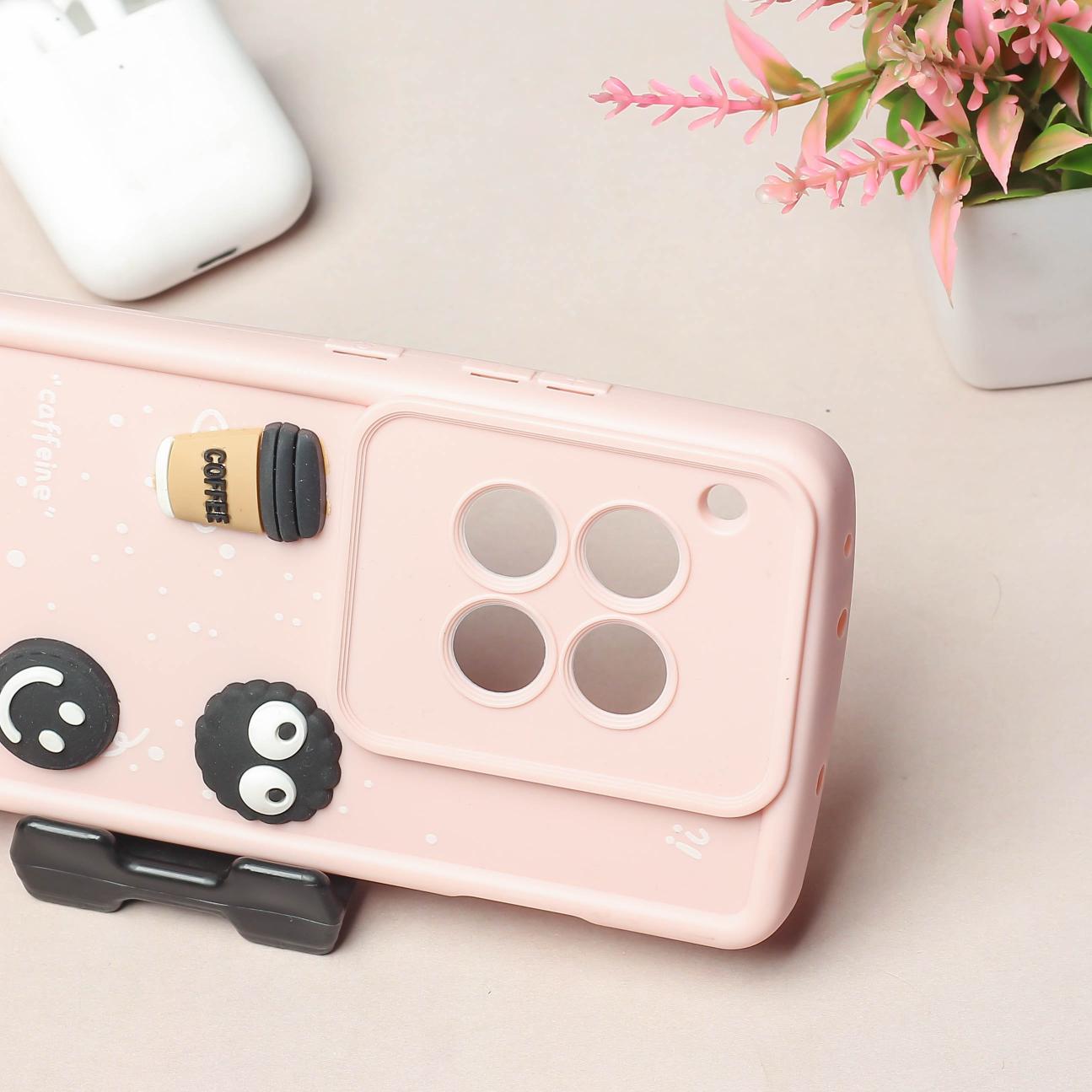 Pink COFFEE (ALWAYS HAPPY) Silicone case for Oneplus 12R