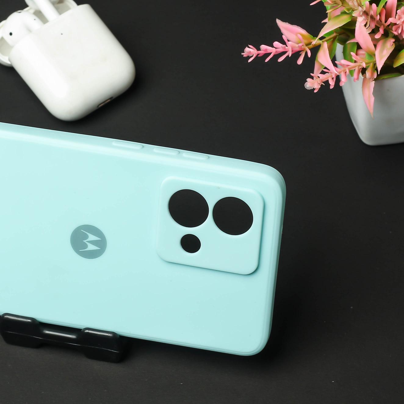 Light Blue Candy silicone Case for Motorola G84