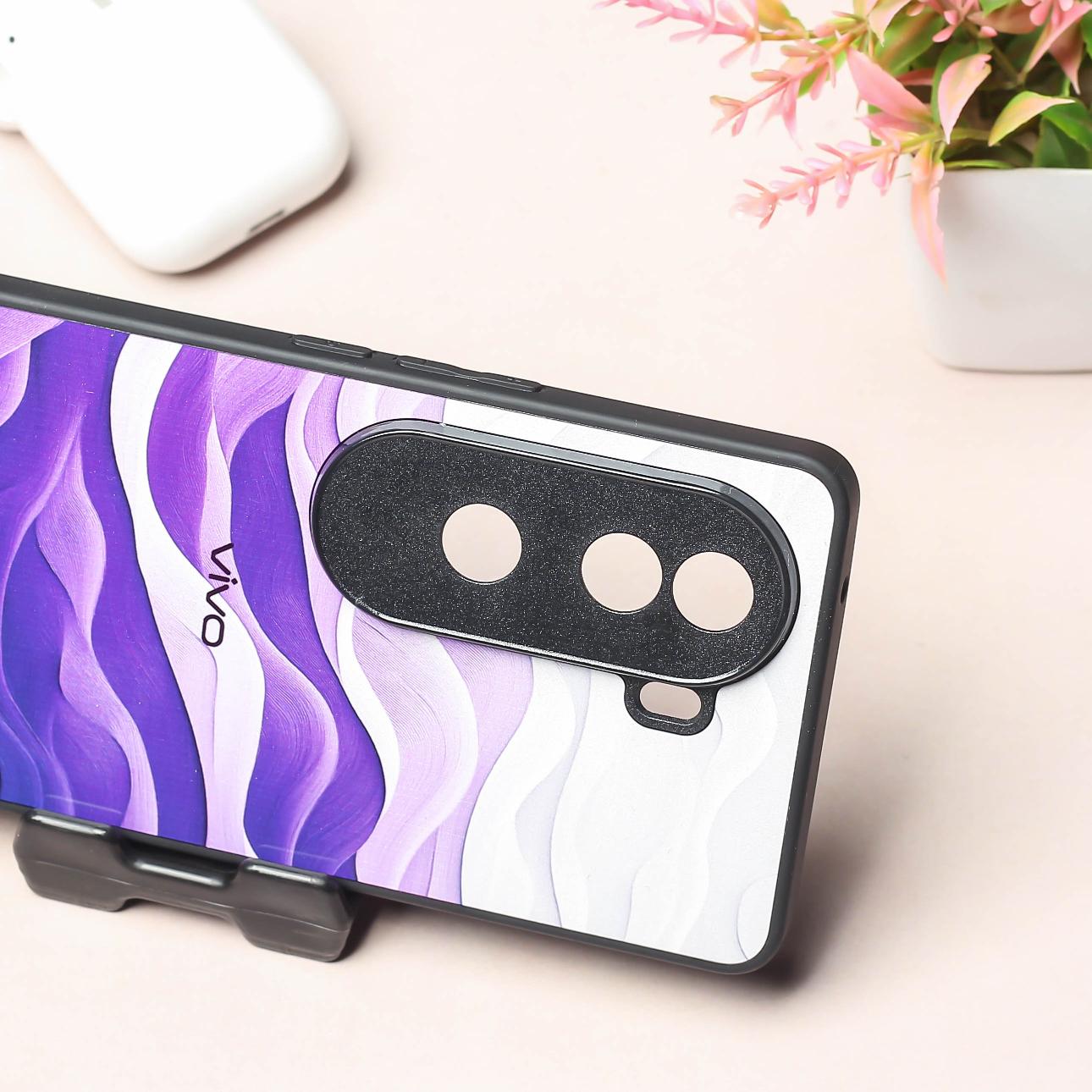 Purple Crest metal back case for Vivo V40e