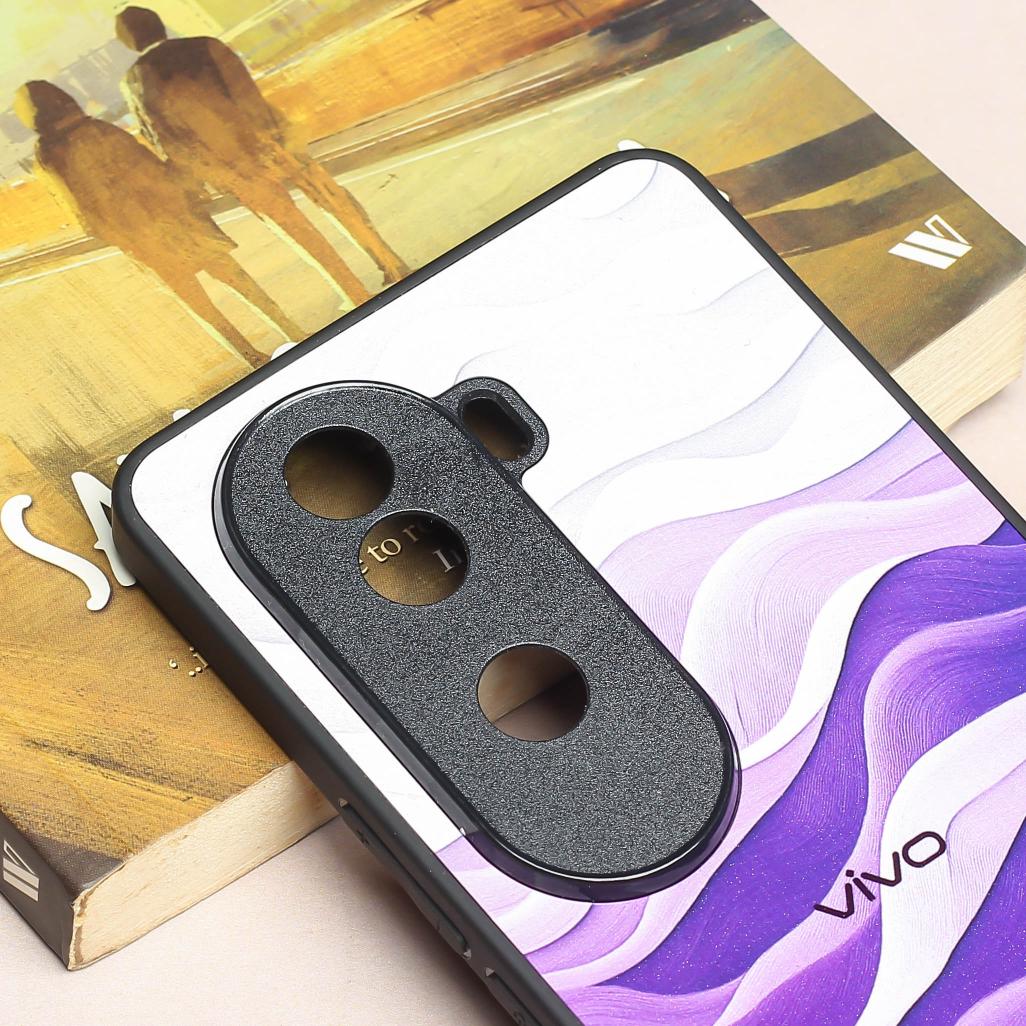 Purple Crest metal back case for Vivo V40e
