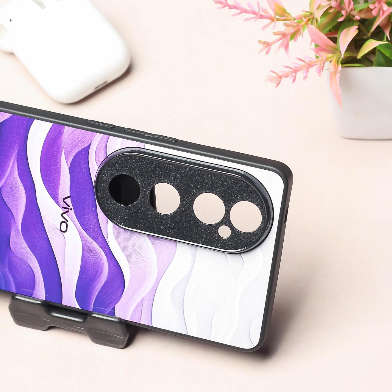 Purple Crest metal back case for Vivo V40