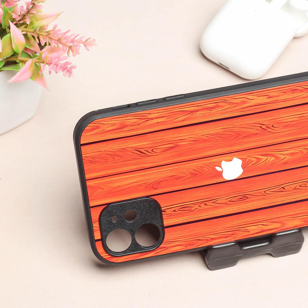 WoodCraft Touch metal back case for Apple Iphone 12