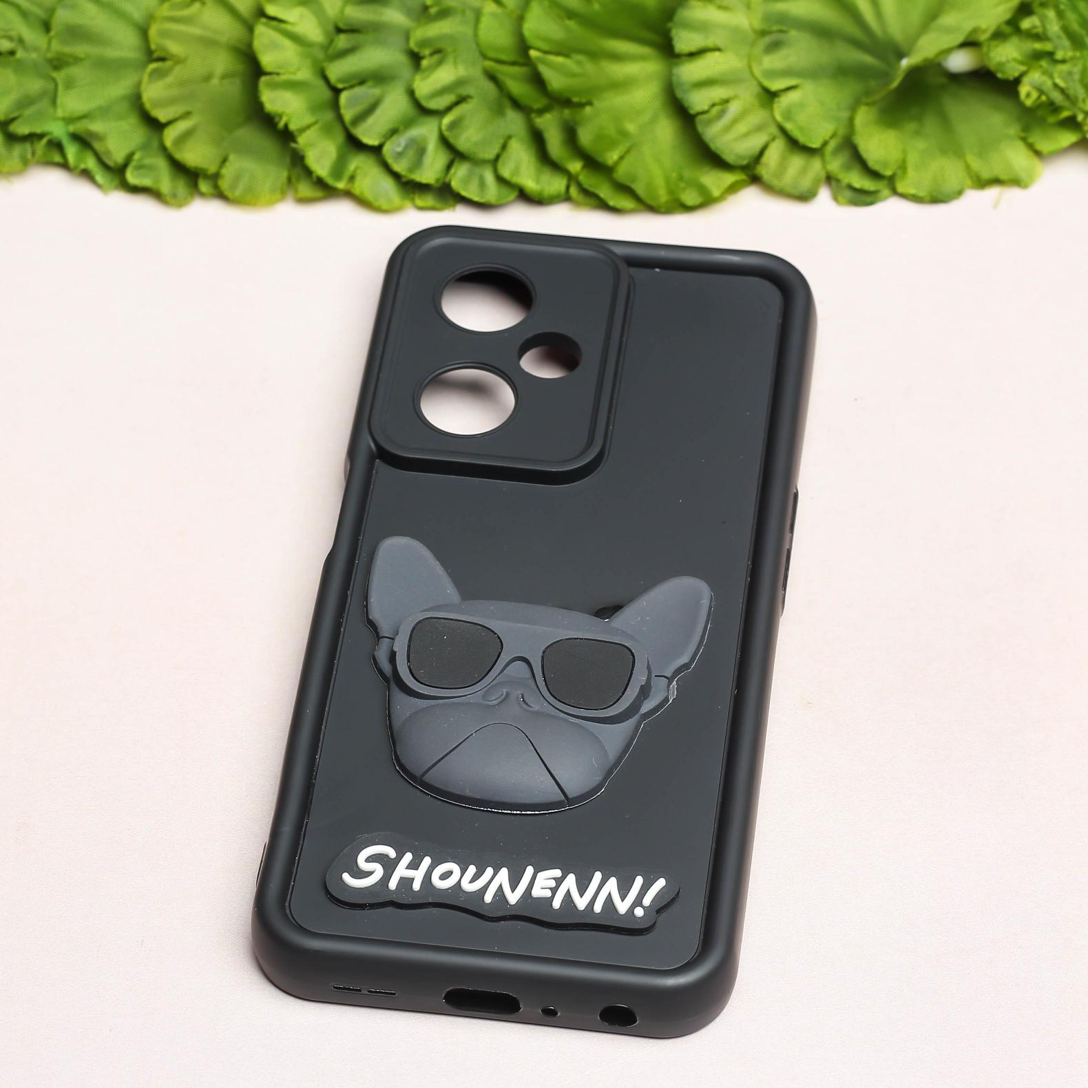 Black SHOUNENN BULLDOG Silicone case for Oneplus Nord CE 3