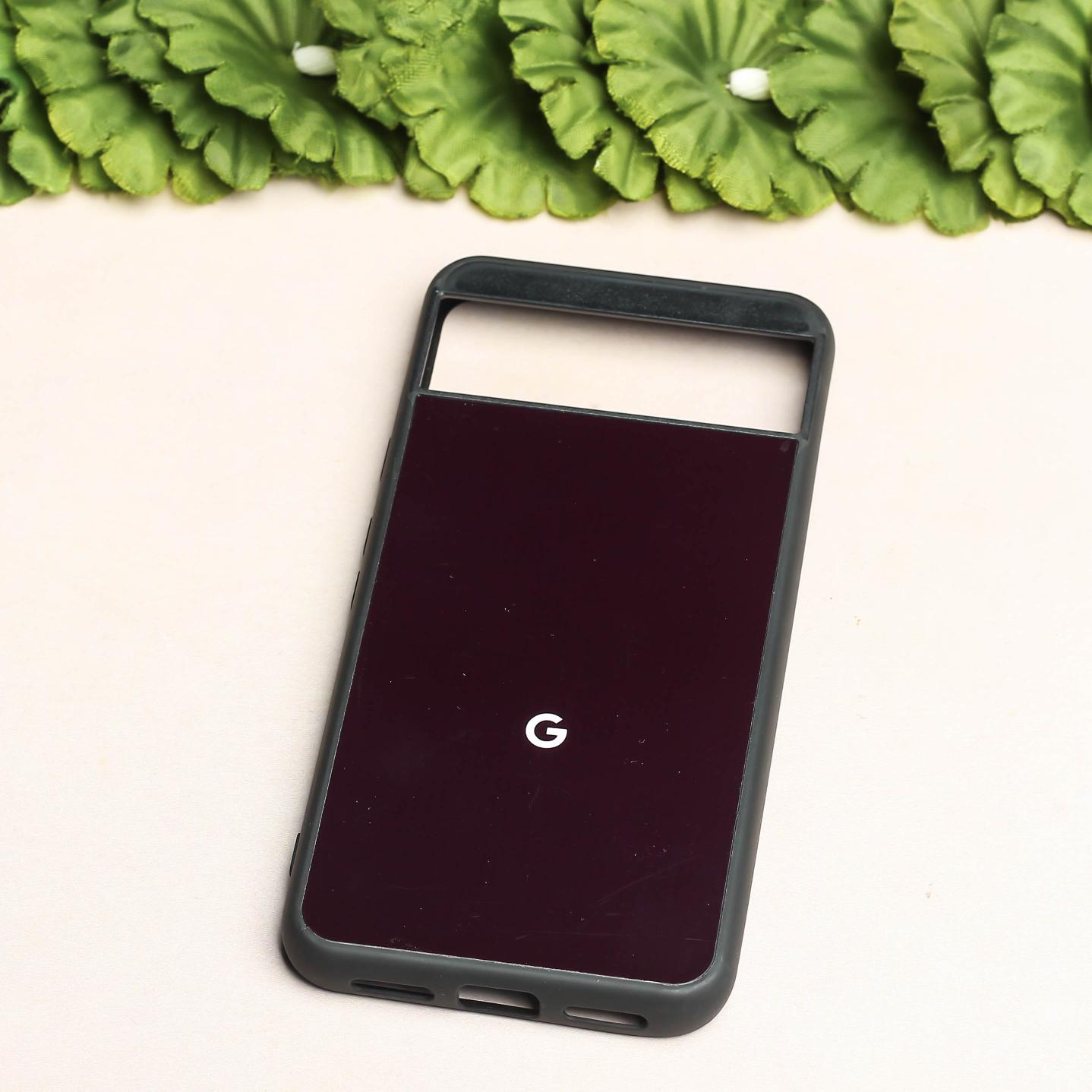 Black metal back case for Google Pixel 8A