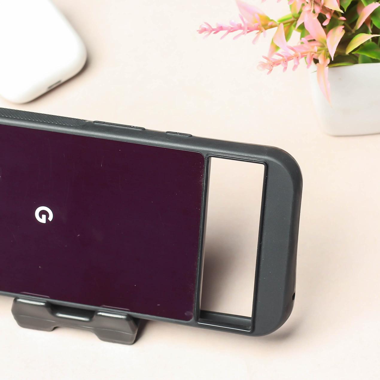 Black metal back case for Google Pixel 8