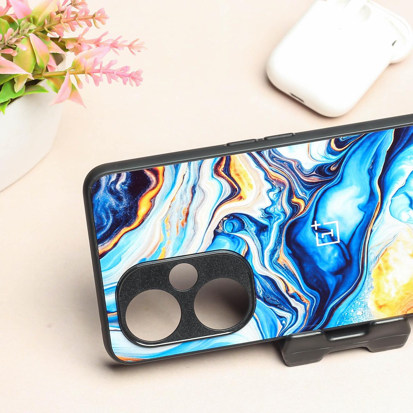 Blue Opulent metal back case for OnePlus Nord CE 3 Lite