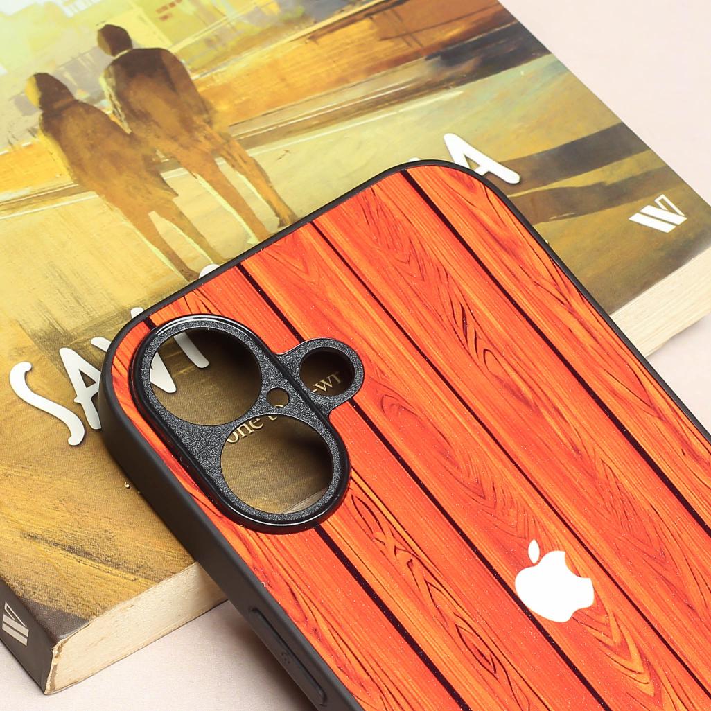 WoodCraft Touch metal back case for Apple Iphone 16