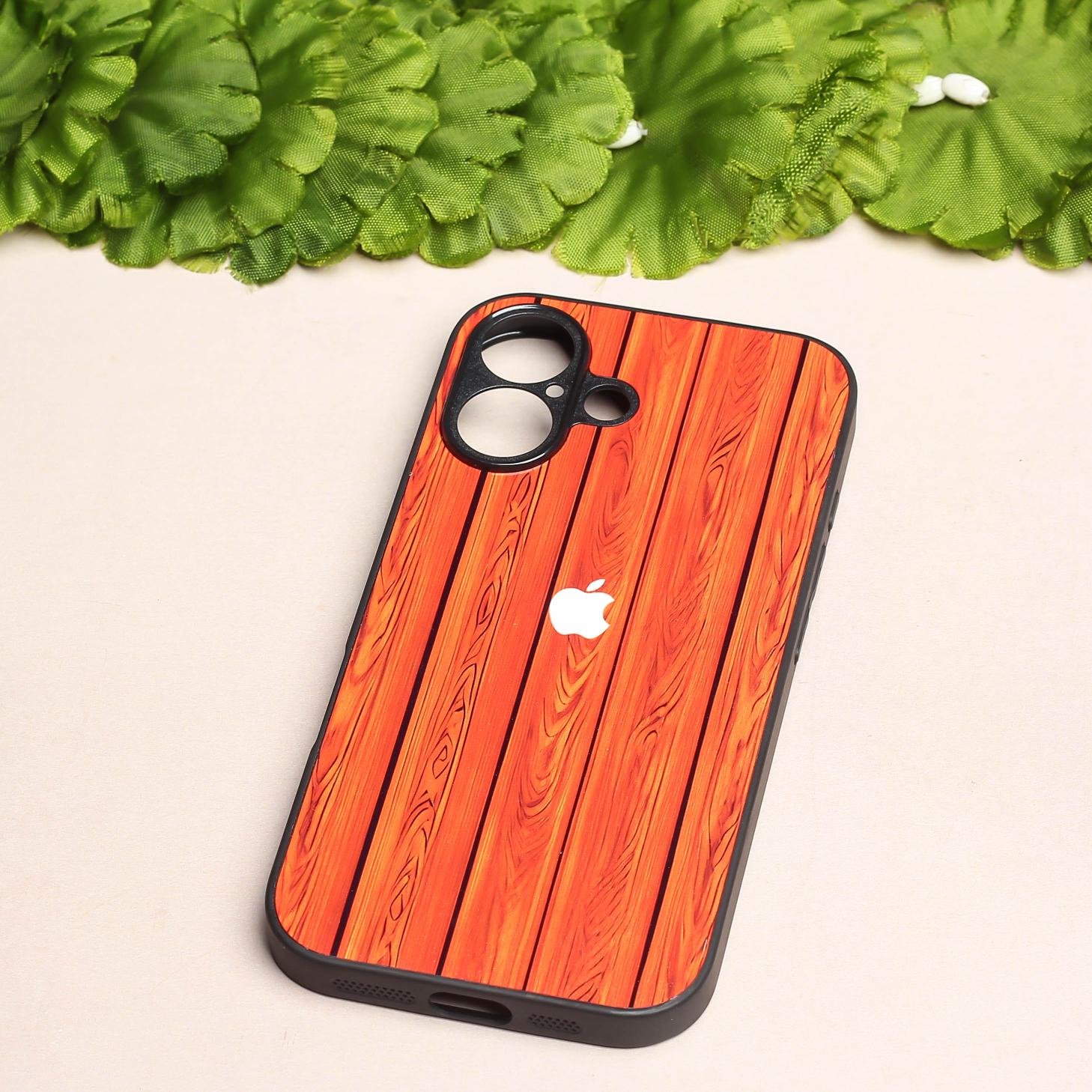 WoodCraft Touch metal back case for Apple Iphone 16
