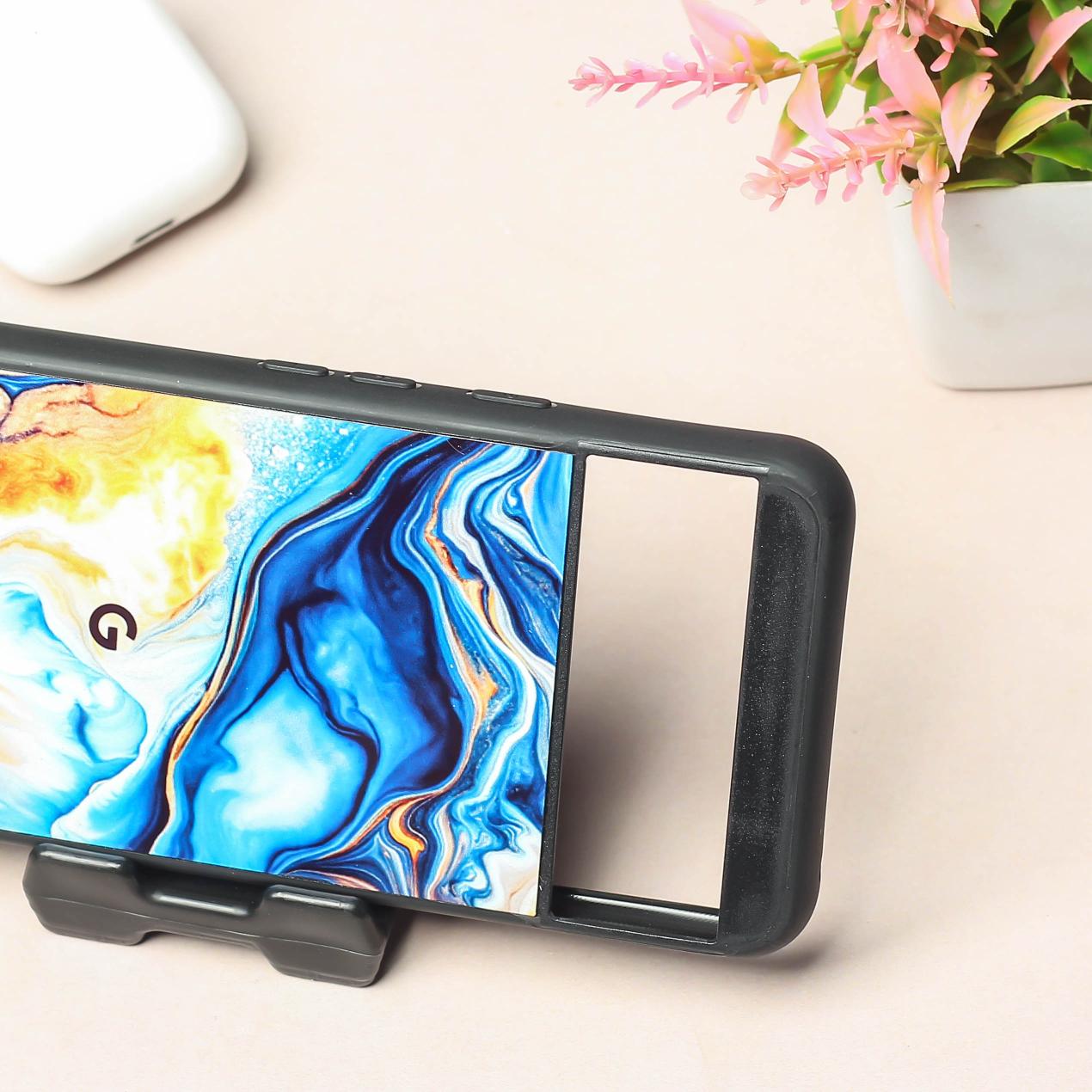 Blue Opulent metal back case for Google Pixel 8A