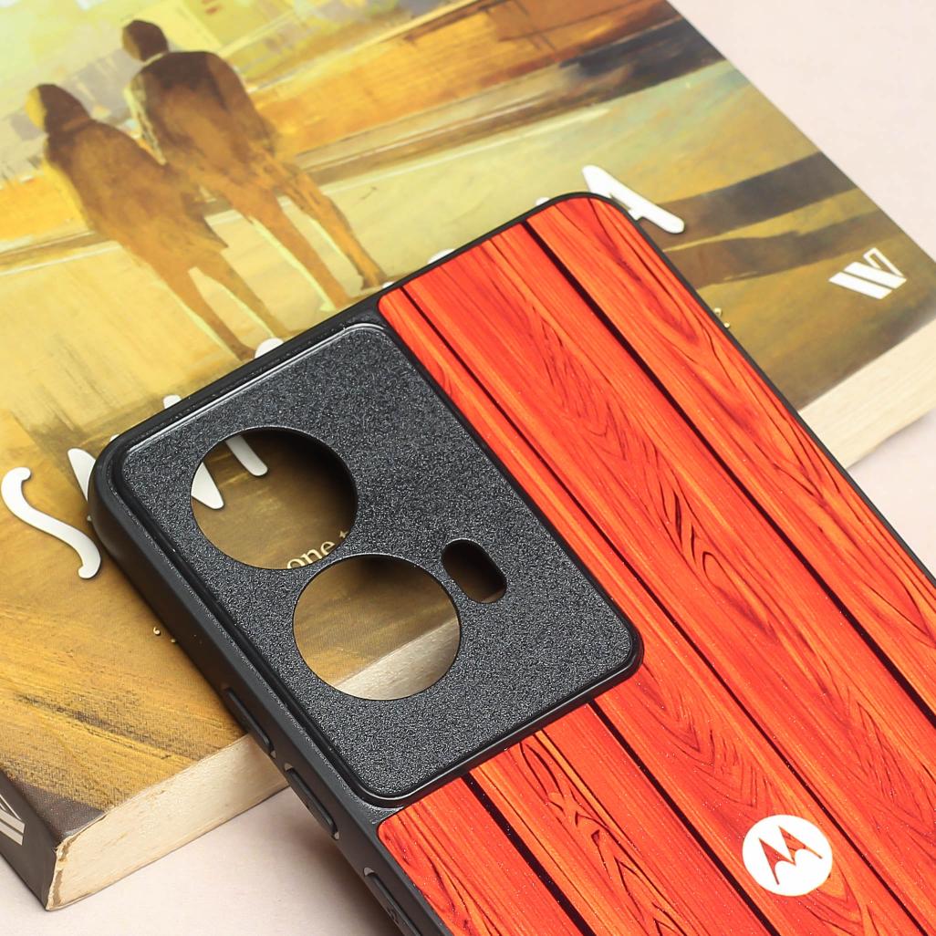 WoodCraft Touch metal back case for Moto Edge 50 Fusion