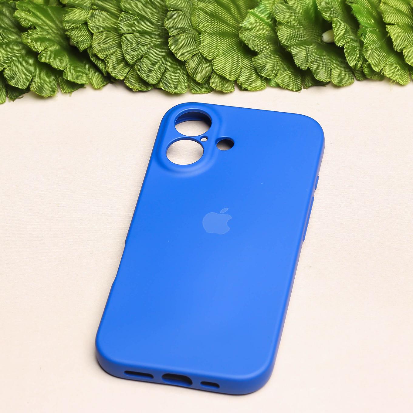 Dark Blue Camera Original Silicone case for Apple iphone 16