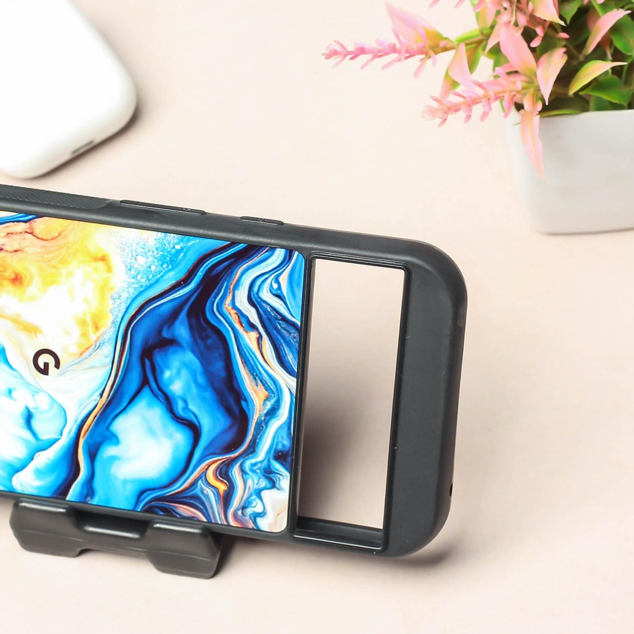 Blue Opulent metal back case for Google Pixel 8