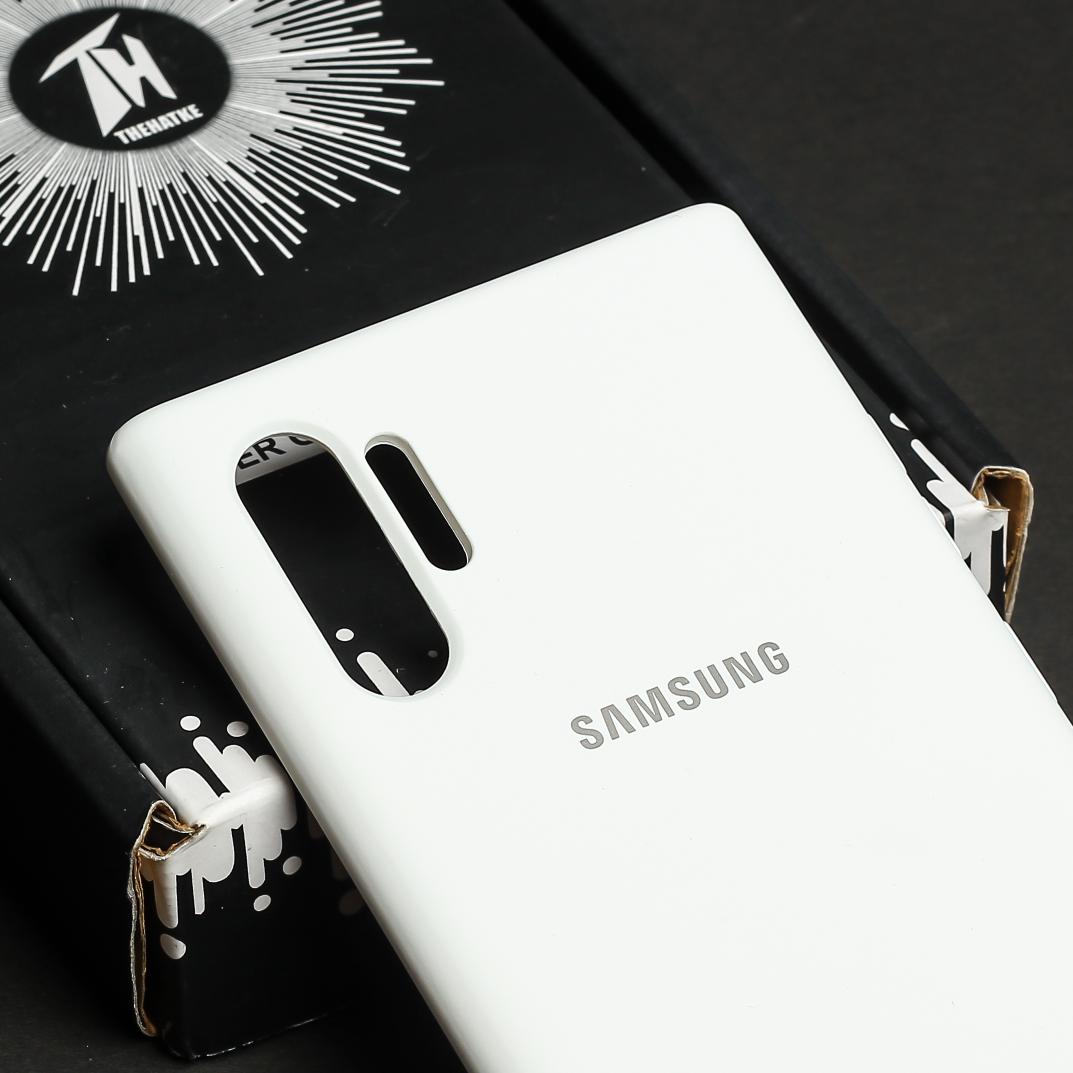 White Original Silicone case for Samsung Note 10 Plus