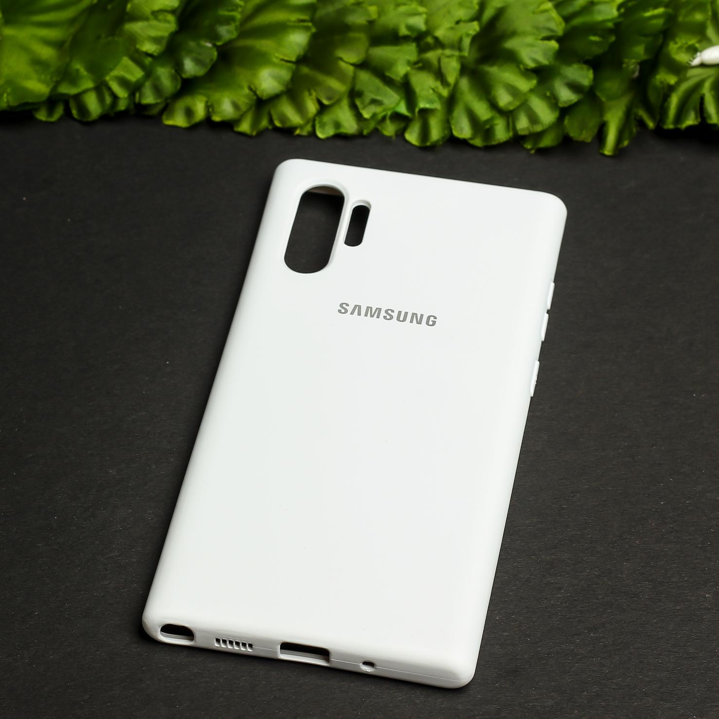 White Original Silicone case for Samsung Note 10 Plus