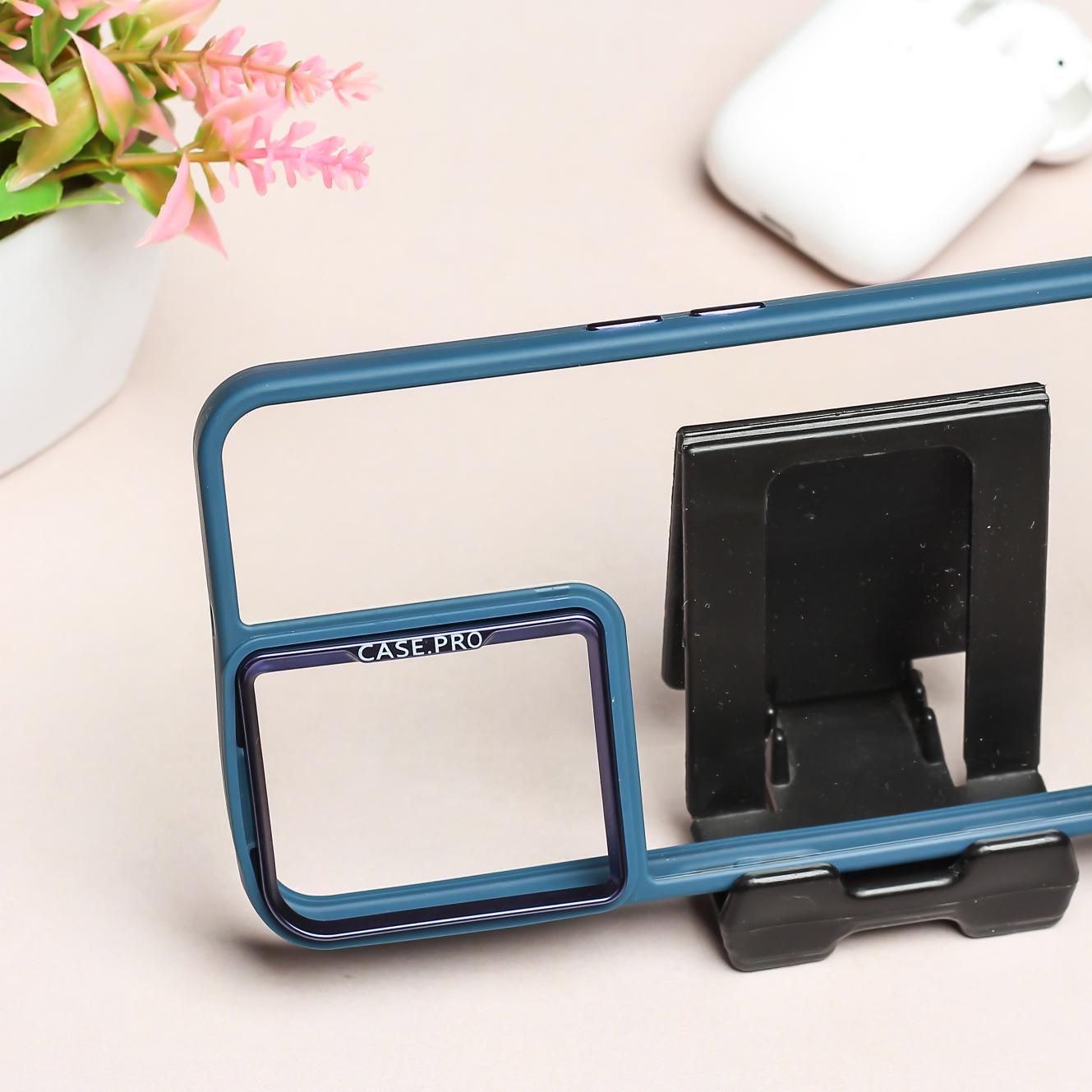 Dark Blue Lifted Transperant Case for Oneplus 10r