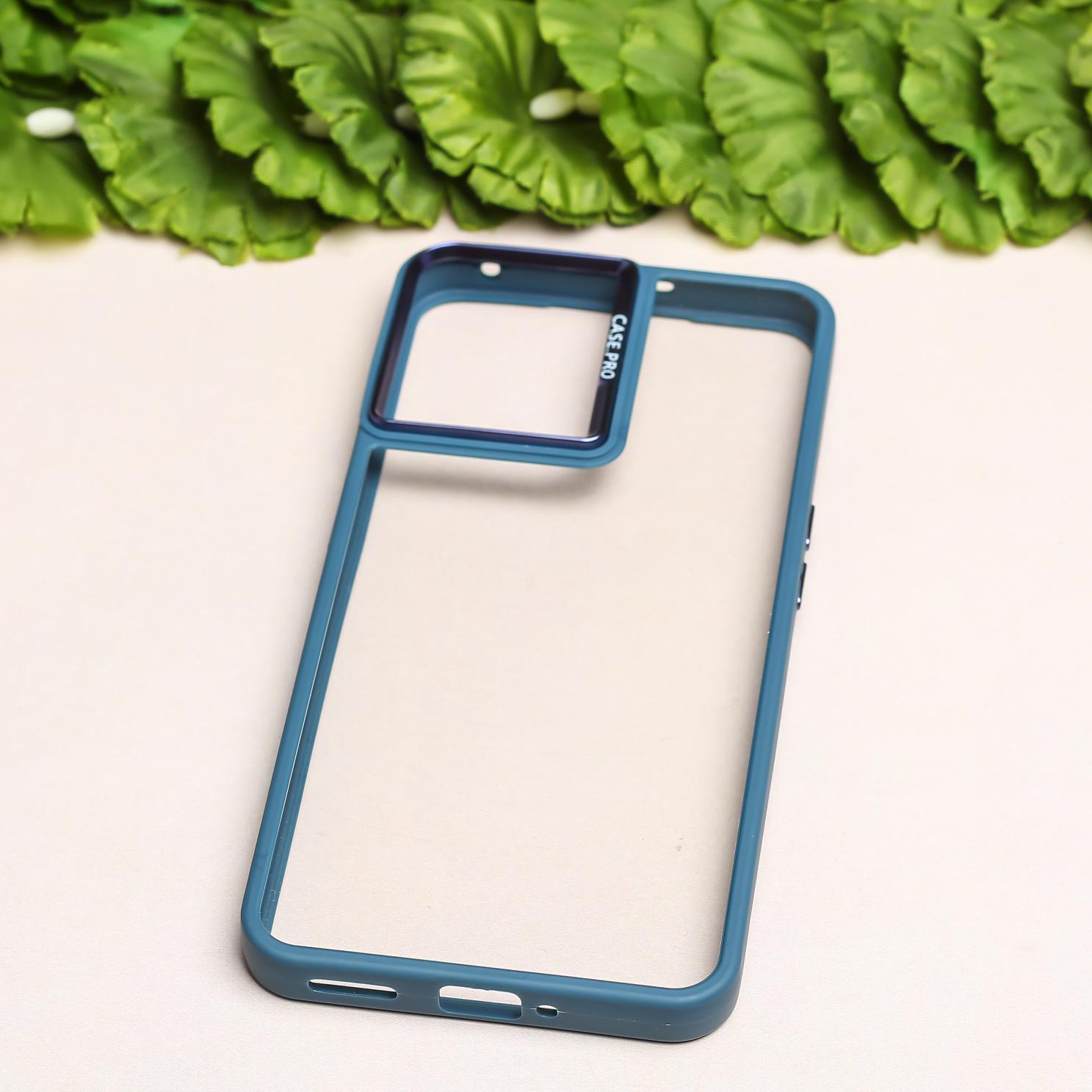 Dark Blue Lifted Transperant Case for Oneplus 10r