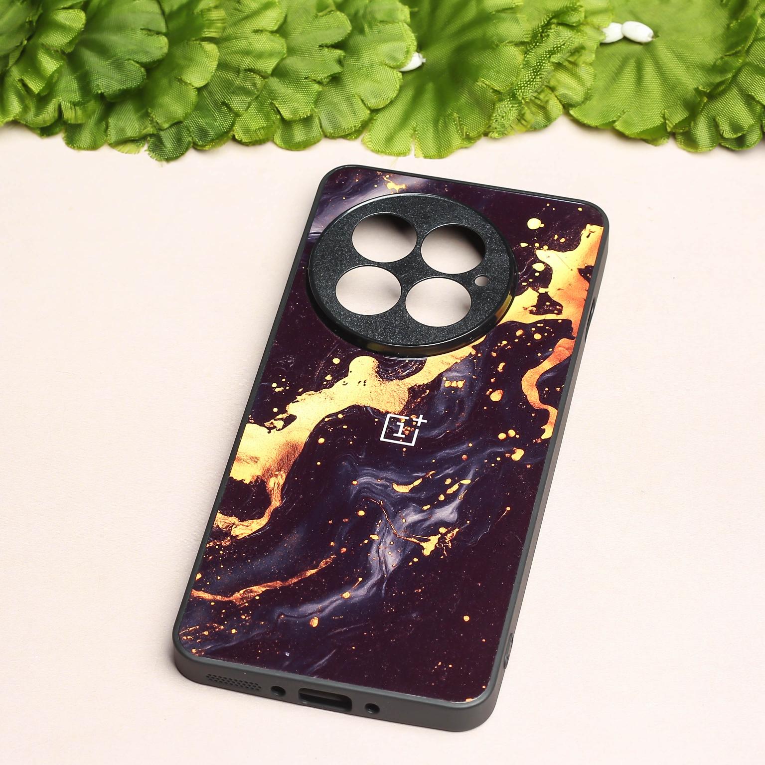 Black Gold Blaze metal back case for OnePlus 13R