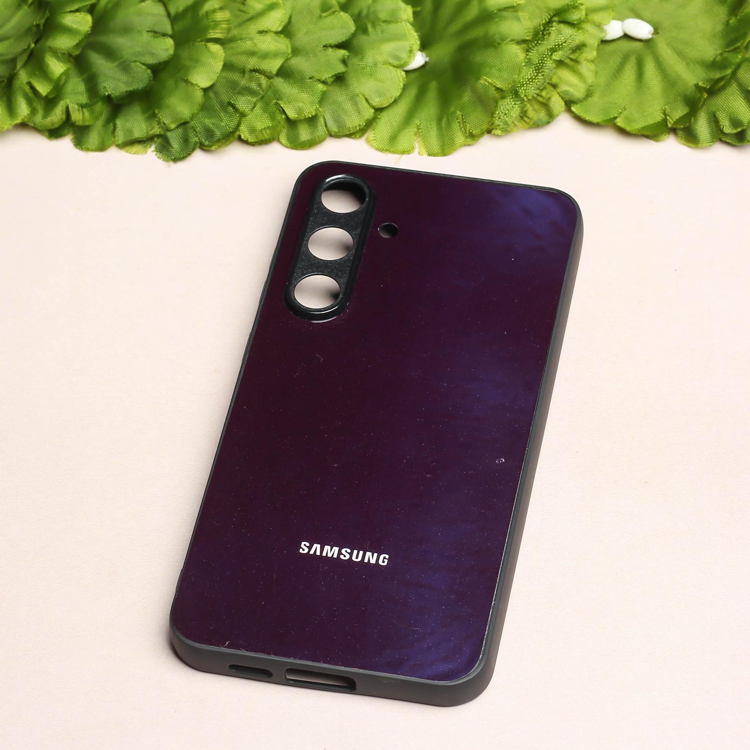 Black metal back case for Samsung S24 FE