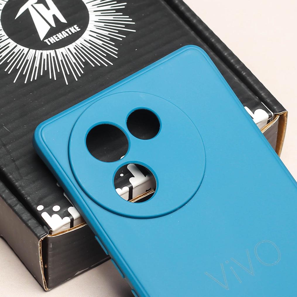 Sky Blue Camera Original Silicone case for Vivo T2 Pro
