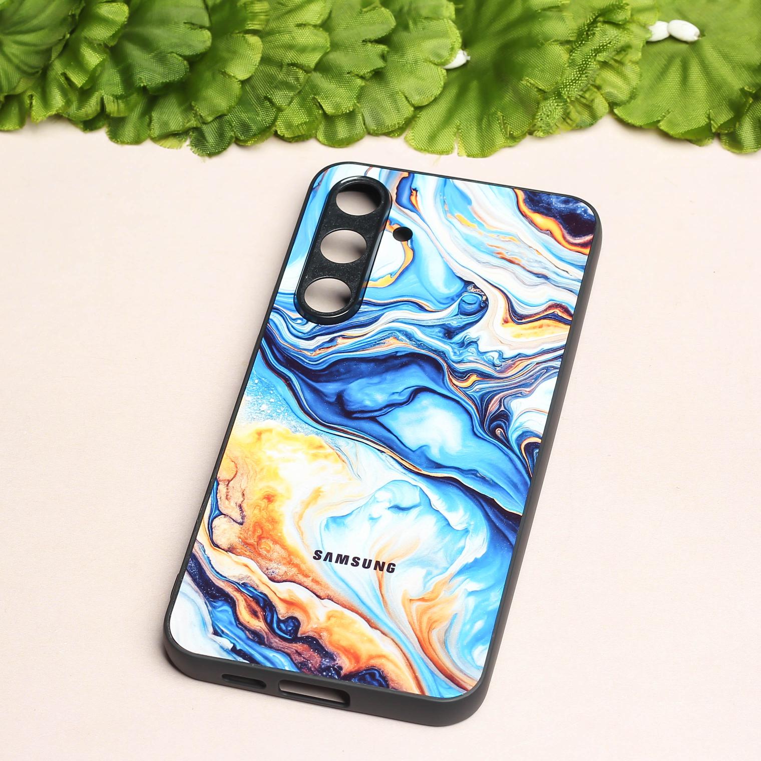 Blue Opulent metal back case for Samsung S23 FE