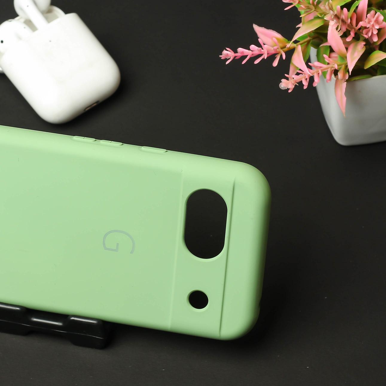Light Green Camera Original Silicone case for Google Pixel 8a