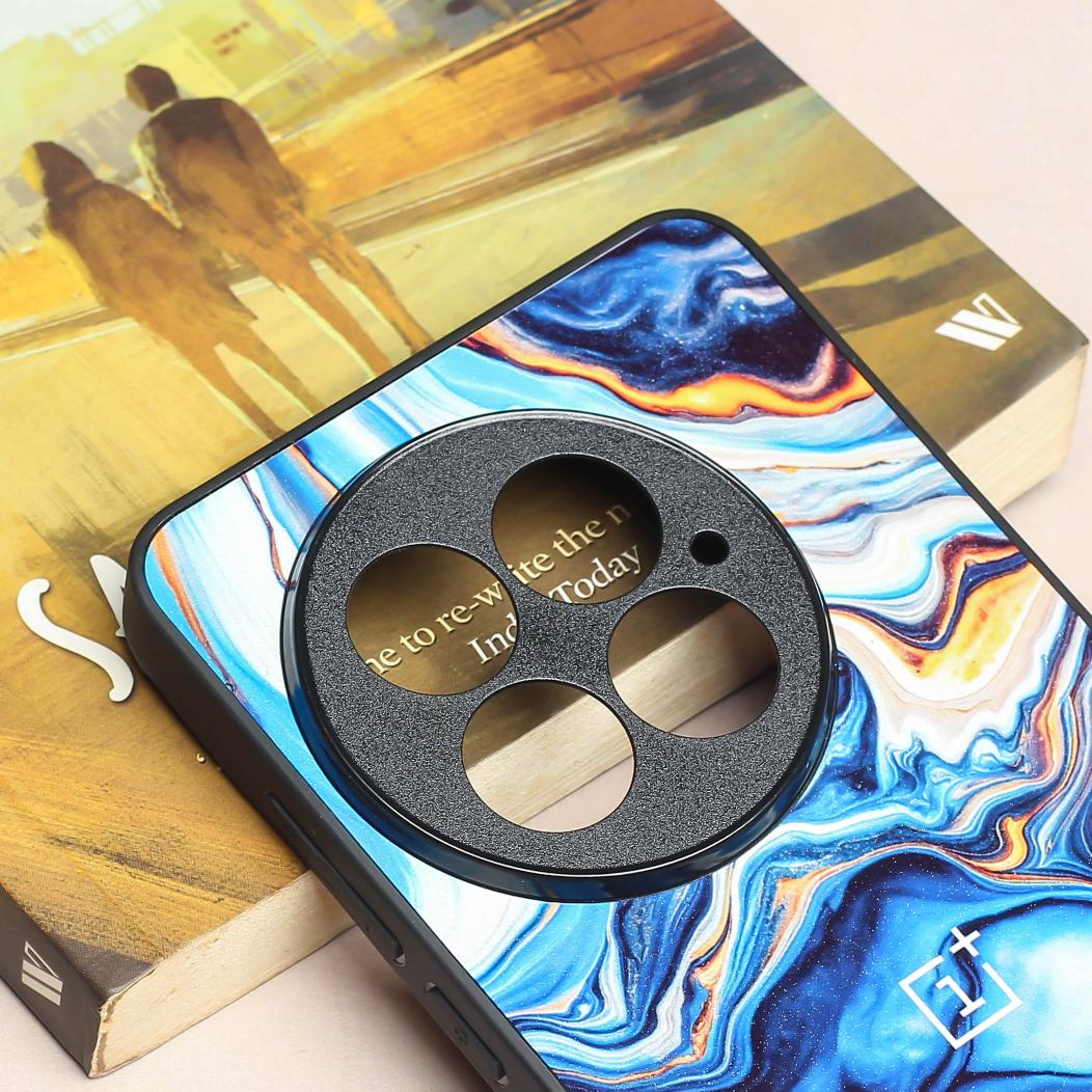 Blue Opulent metal back case for OnePlus 13