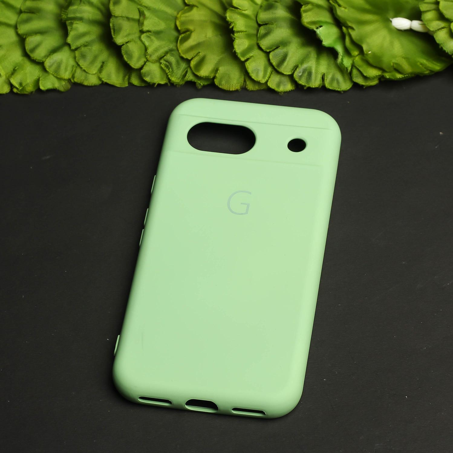 Light Green Camera Original Silicone case for Google Pixel 8a