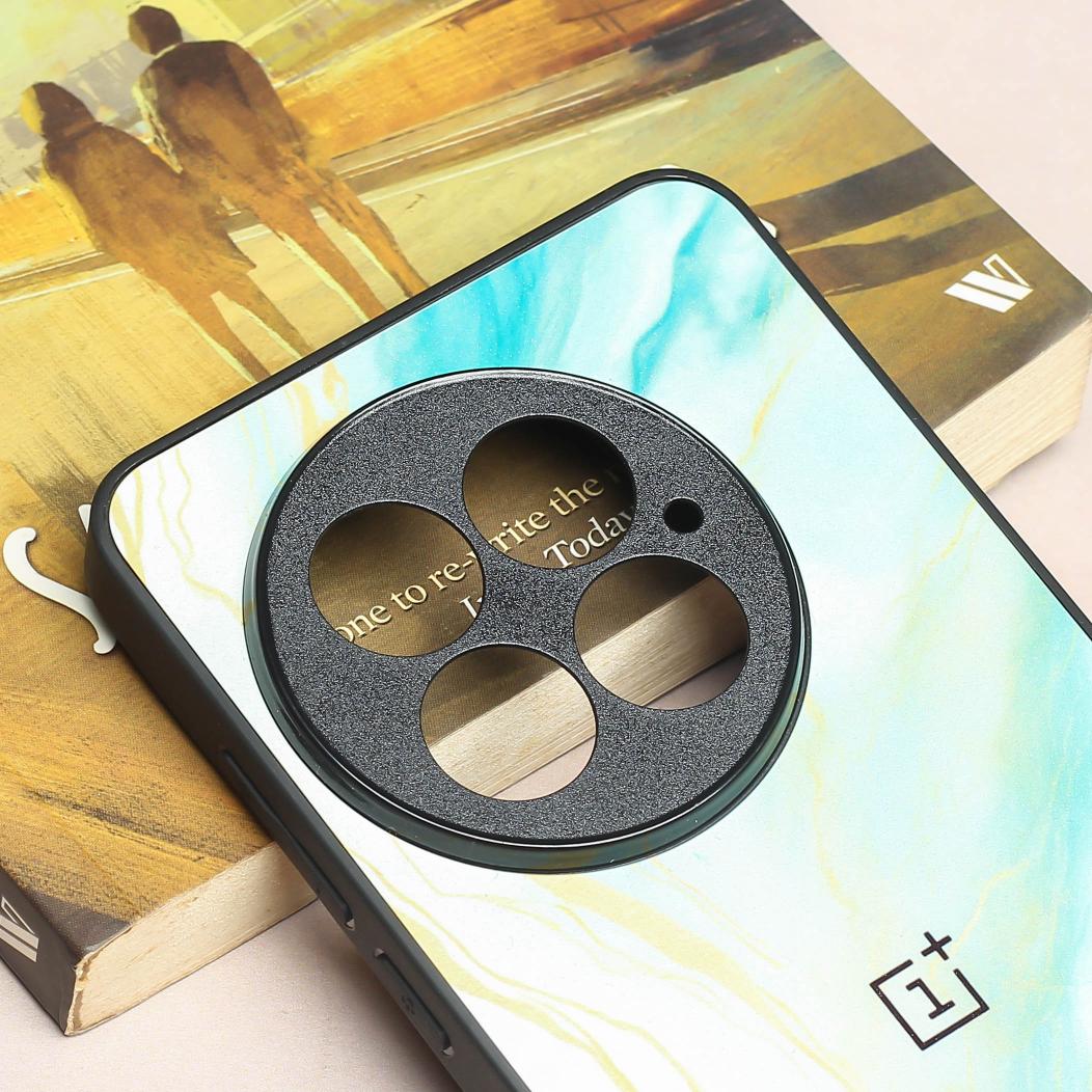 Green Luxe Marble metal back case for OnePlus 13R