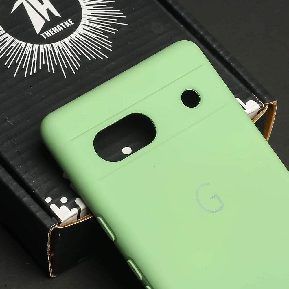 Light Green Camera Original Silicone case for Google Pixel 7A