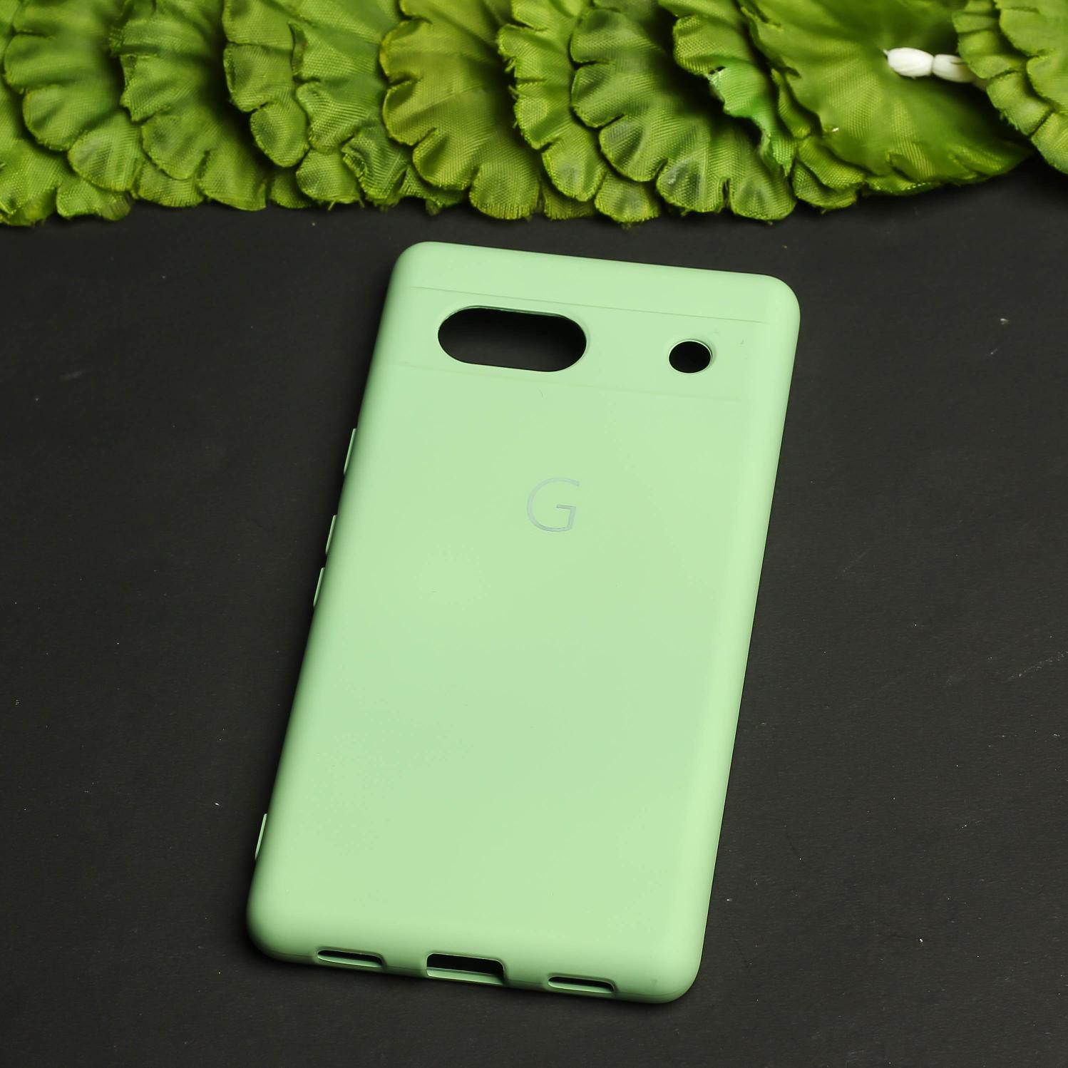 Light Green Camera Original Silicone case for Google Pixel 7A
