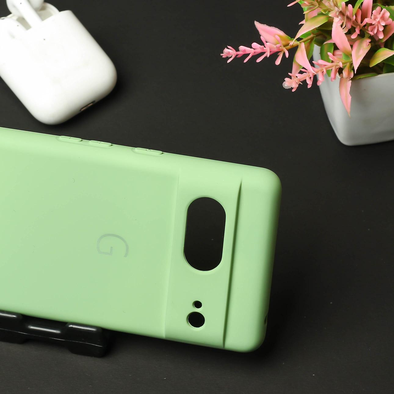 Light Green Camera Original Silicone case for Google Pixel 7