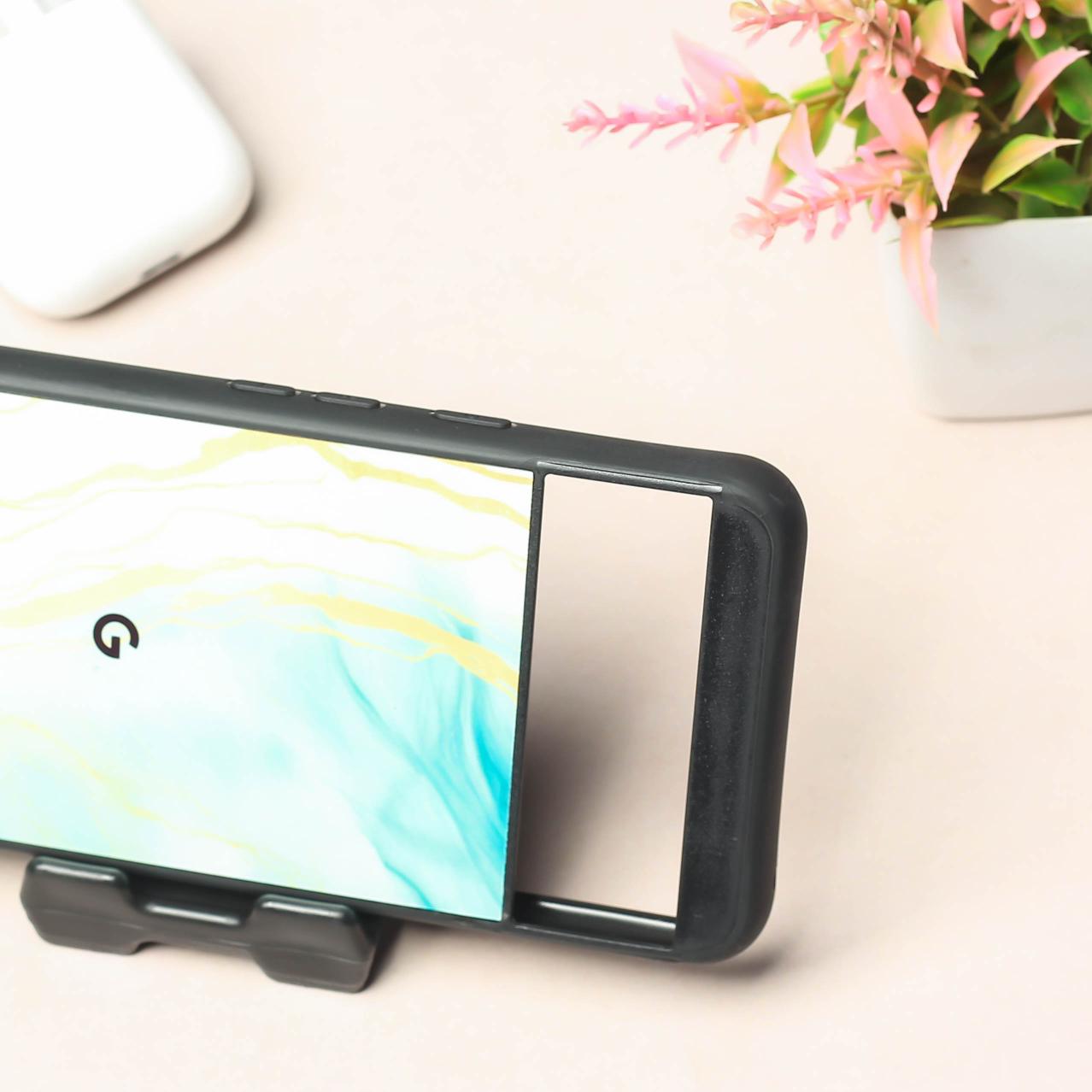 Green Luxe Marble metal back case for Google Pixel 8A