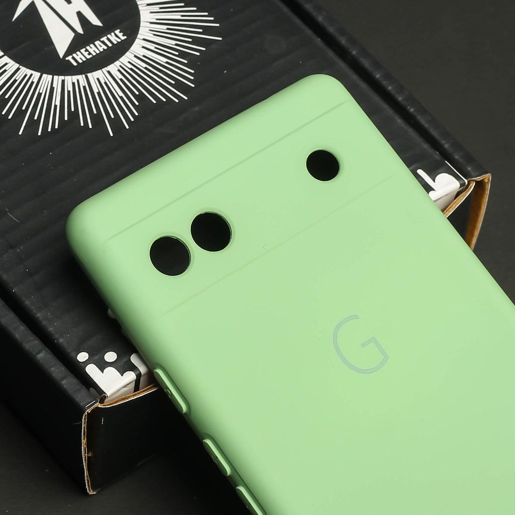 Light Green Camera Original Silicone case for Google Pixel 6A