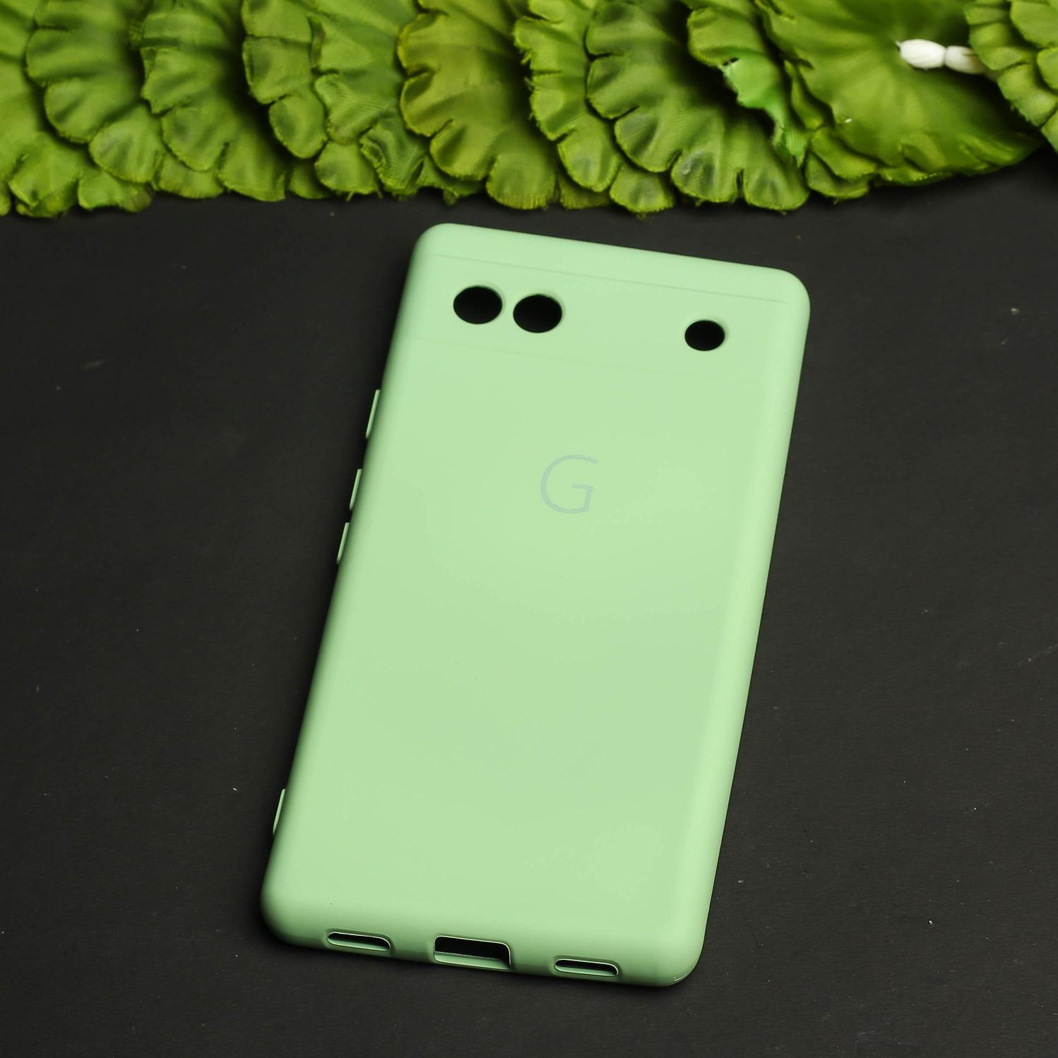 Light Green Camera Original Silicone case for Google Pixel 6A